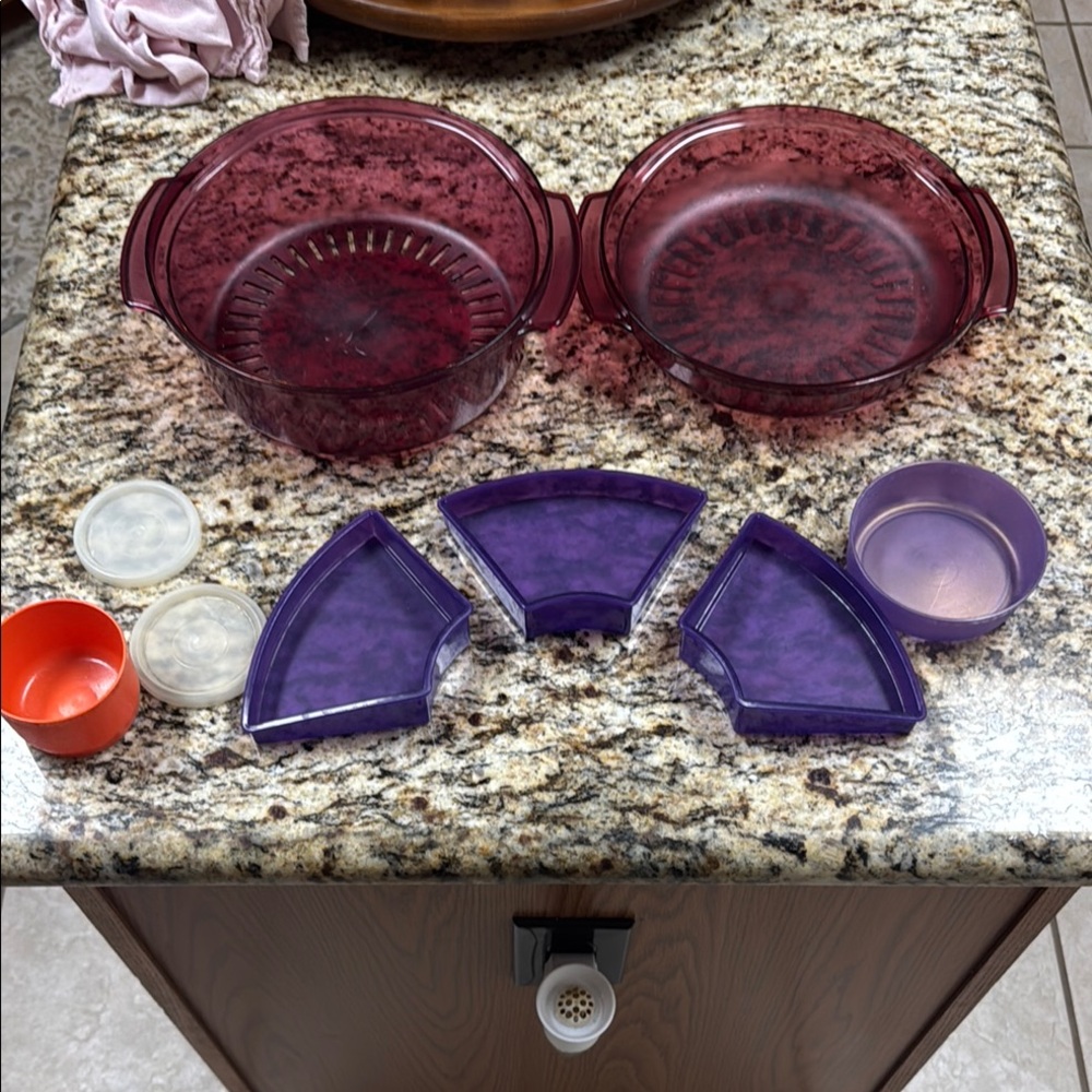 Tupperware Bundle Purple and Cranberry Miscellaneous